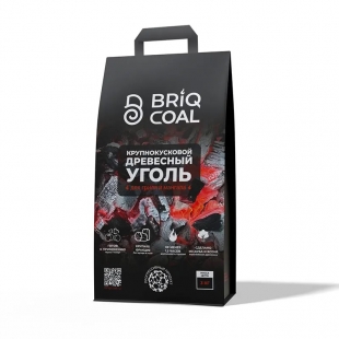 Уголь древесный BRIG COAL 3 кг
